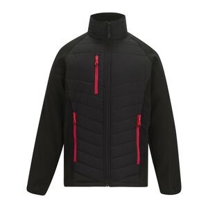 Regatta Mens Full Zip Padded Jacket / Black/Classic Red
